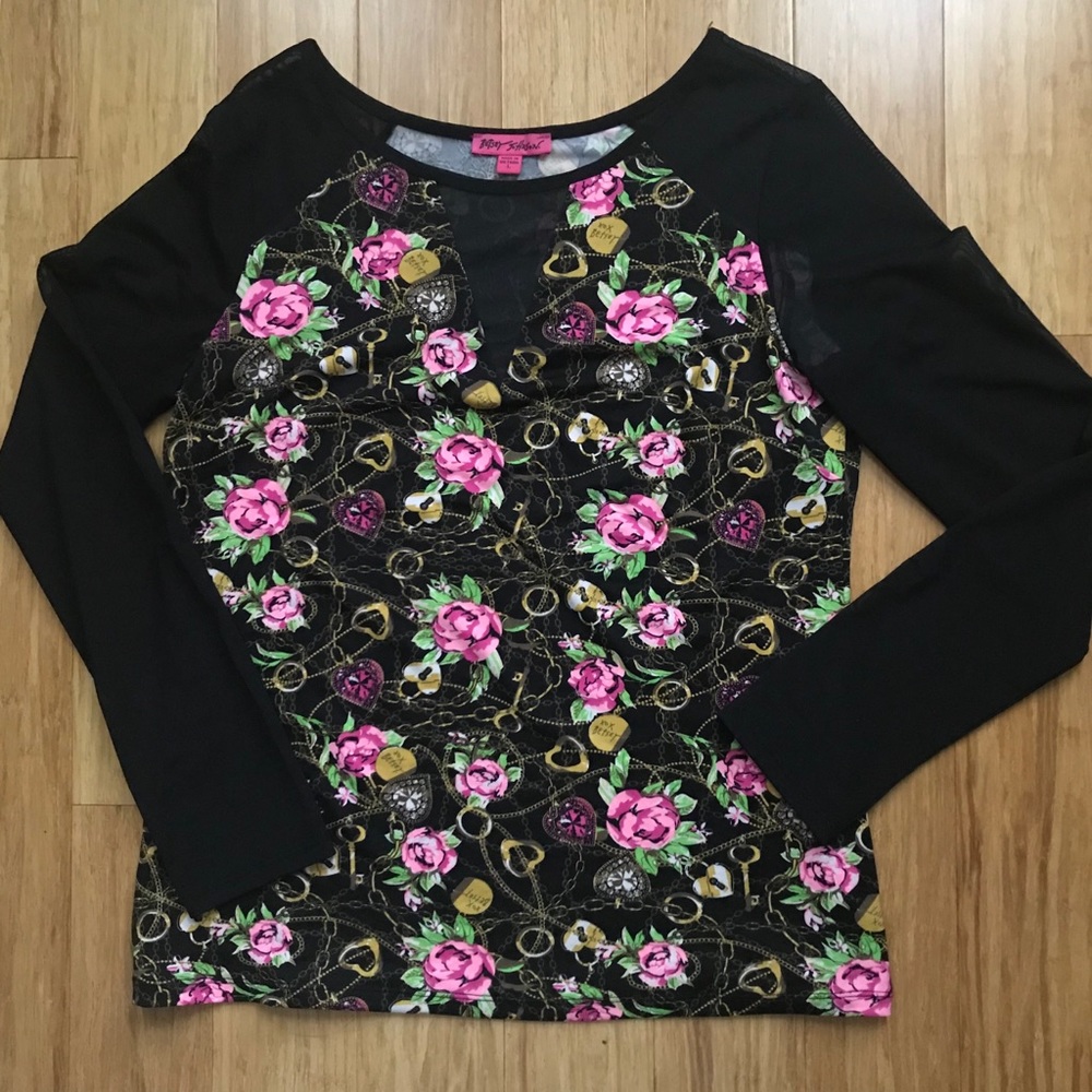 Betsy Johnson Mesh long sleeve